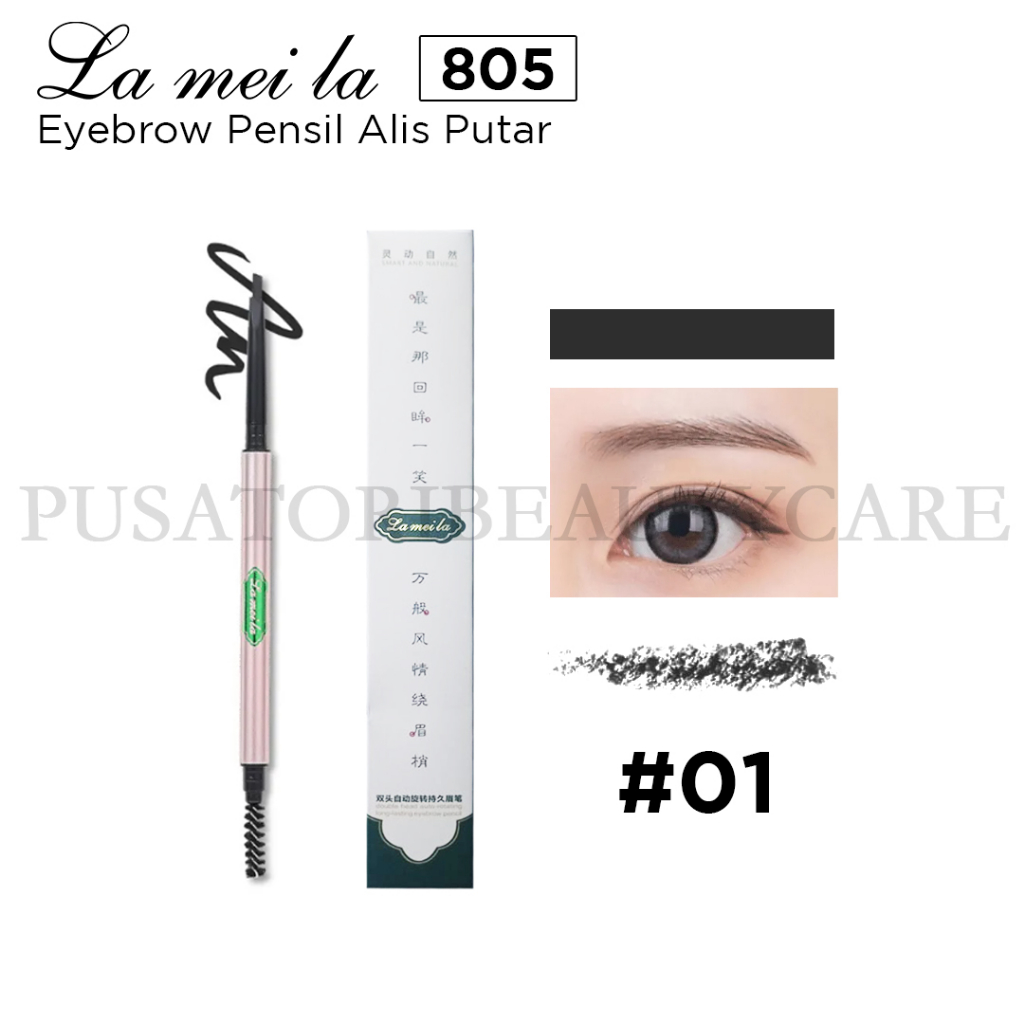 LAMEILA 805 Eyebrow Pencil Double Head Rotating Long Lasting