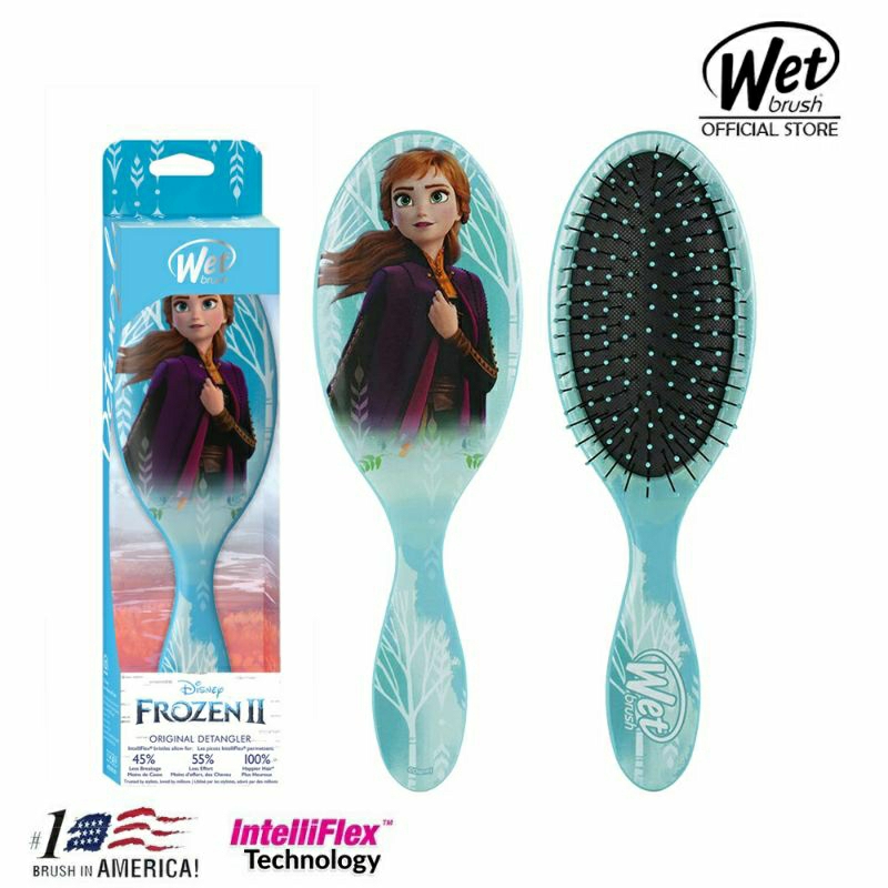 Original Wet Brush Detengler Disney Frozen Guilding Spirit Ana - Sisir Anti Kusut