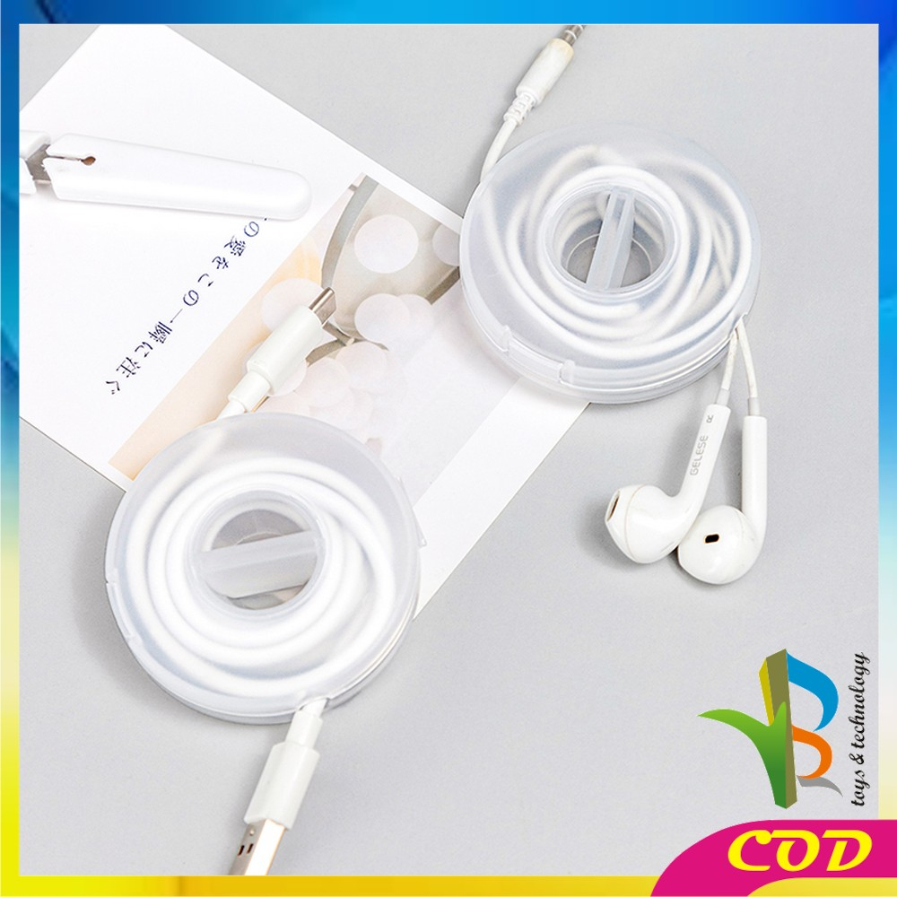 RB-C896 Tempat Penyimpanan Kabel Data Kotak Organizer Gulungan Kabel Charger Headset / Kotak Kabel Putar Storage Case Portable Kotak Multifungsi