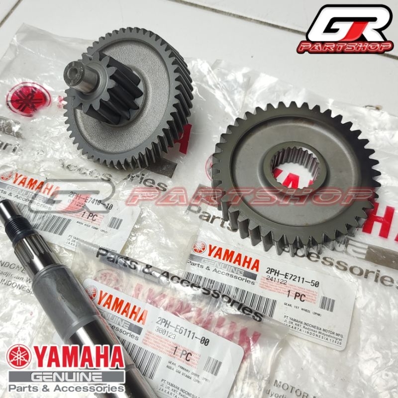 gir rasio set 3 bagian mio m3 s z fino 125 soul gt 125 xride 125 ori ygp original yamaha gigi susun datar as pully