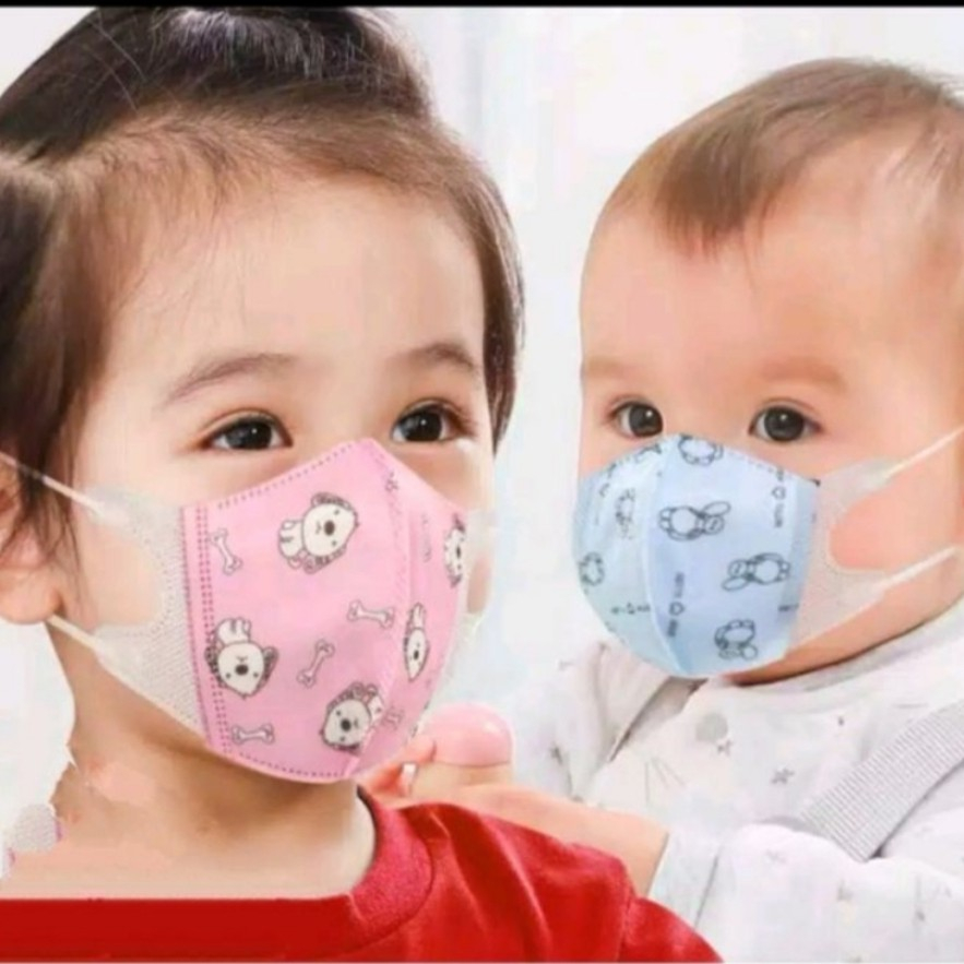 MASKER ANAK KIDS DUCKBILL 3PLY BAYI BALITA - UMUR 2 - 6 TAHUN