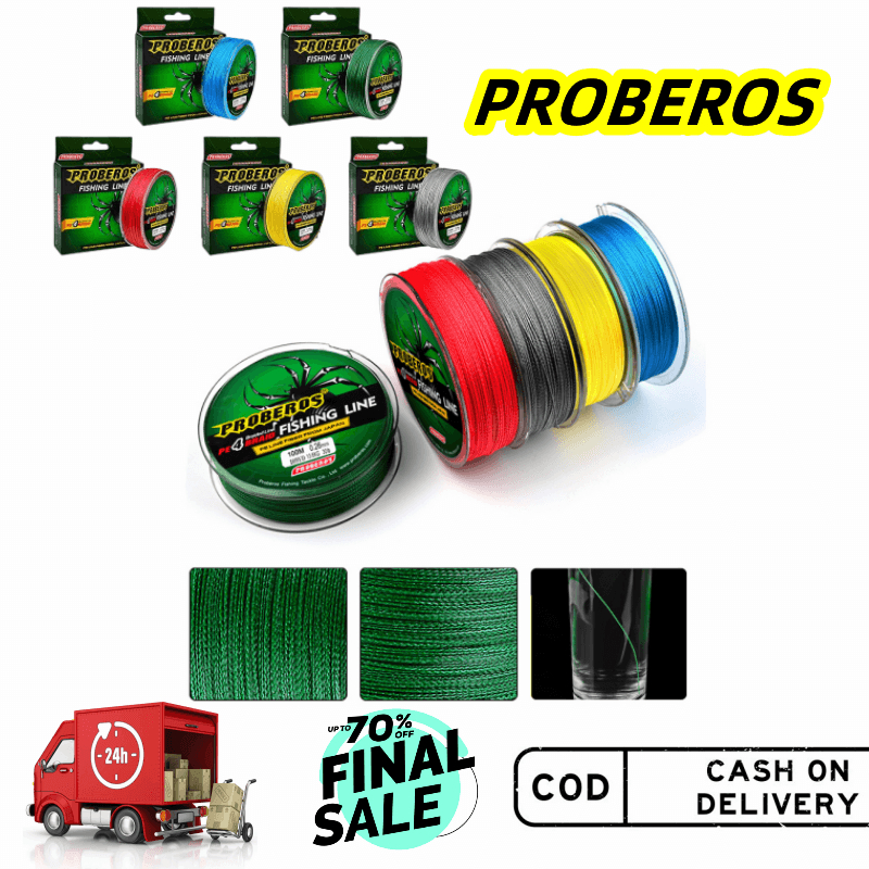 Spot Indonesia❗❗ PROBEROS Senar Pancing Kuat PE Murah x4 100m Water Line Benang Pancing Pe Anti Krit