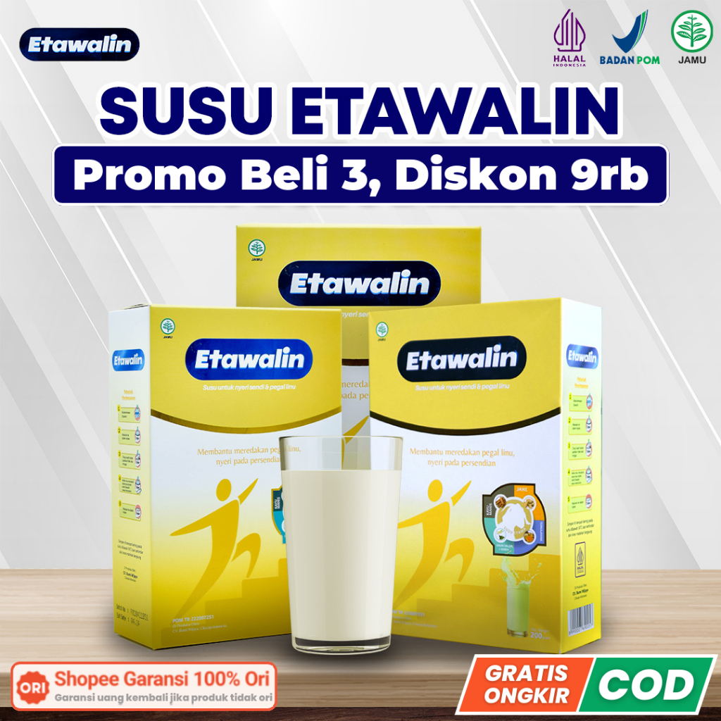 [COD] ETAWALIN ORIGINAL Susu Kambing Etawa Murni Bantu Atasi Osteoporosis Tingkatkan Kepadatan Tulang Sendi Anti Asam Urat