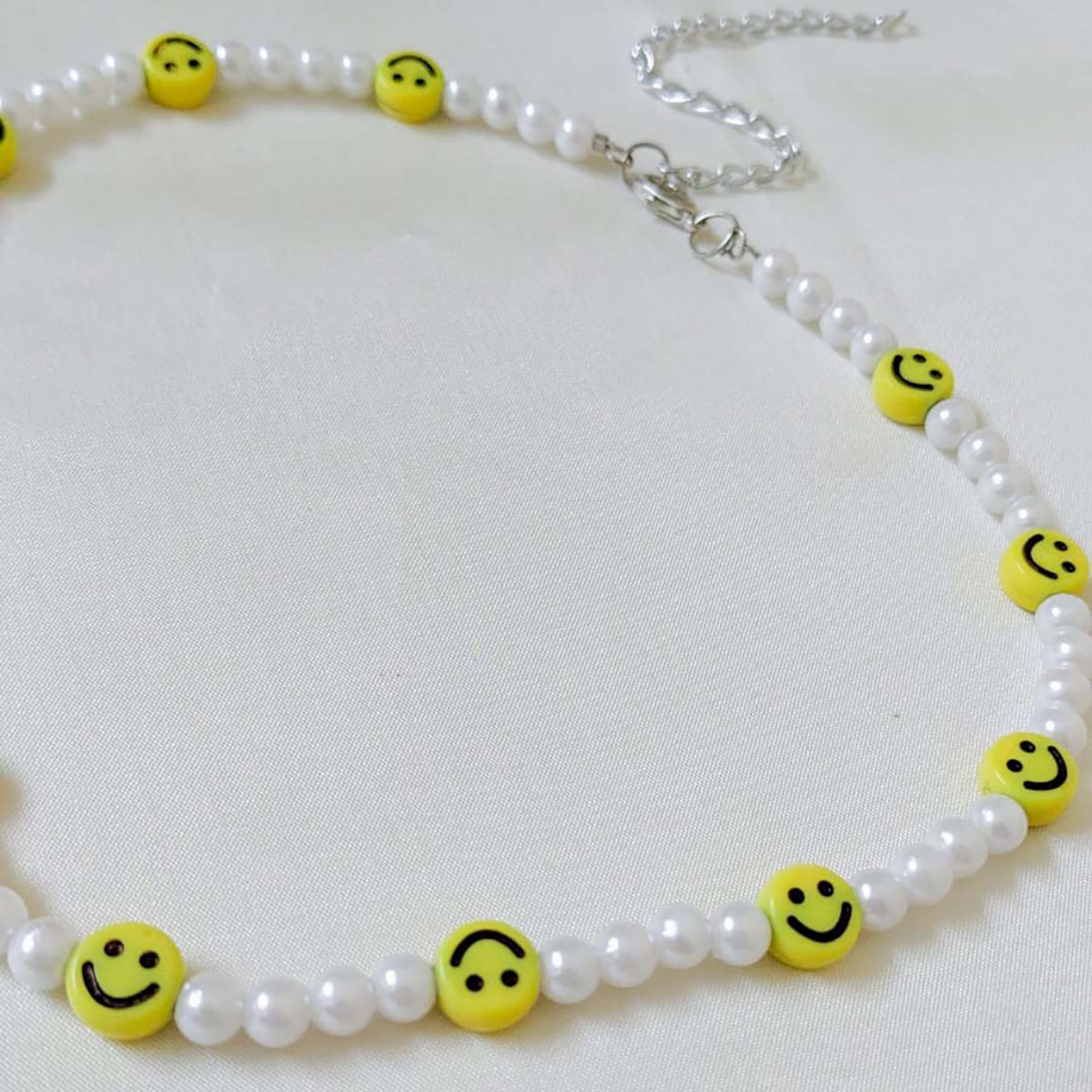 Nyamannya Necklace Pearl Kalung Mutiara Choker Smile Aksesoris Rantai Basma Series