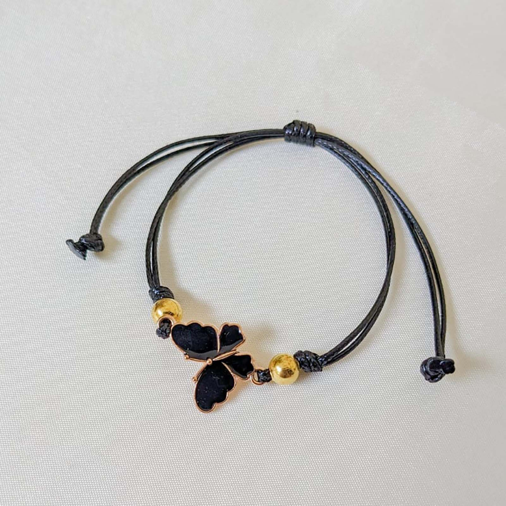 Gelang Tali Korea Manik Butterfly Kupu Aesthetic Pepe Series