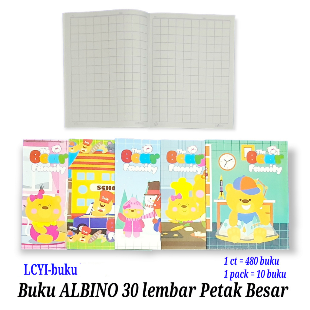 

1pcs BUKU KOTAK PETAK BESAR DAN KECIL ISI 30 LEMBAR