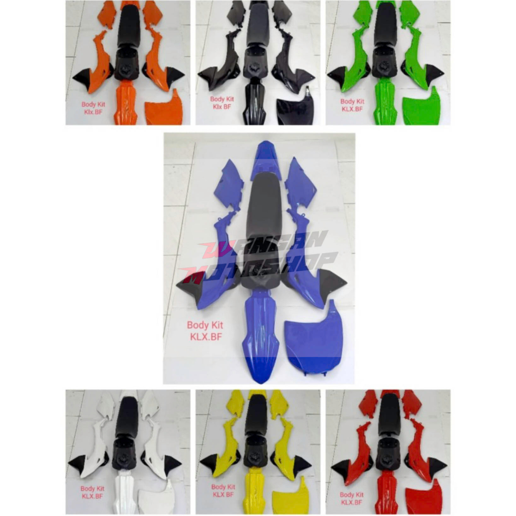 bodi klx 150 bf 2015 body set trail klx body set cross klx bf 150 FULL SET TENGKI ORI (Rangka delta 