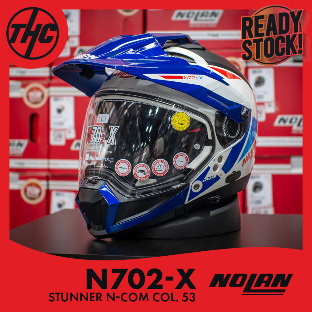 NOLAN N70-2X STUNNER N-COM 053 CROSS MODULAR METAL WHITE N702X