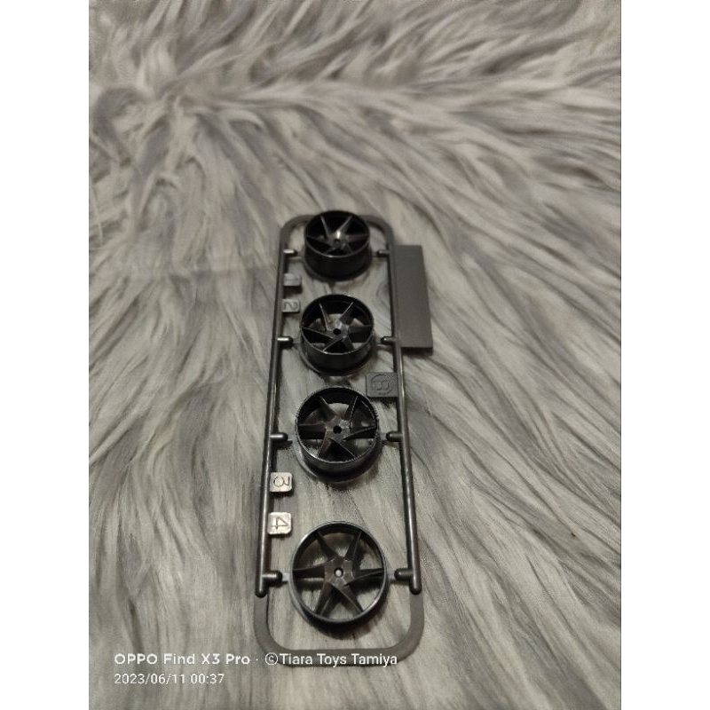 Tamiya Wheel Velg Spiral 6 Spoke Medium Dark Grey