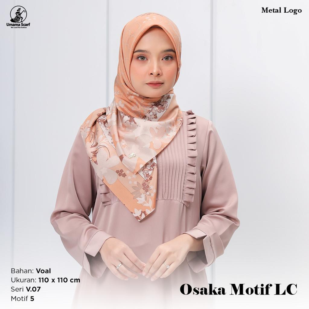 Hijab Segiempat Basic Voal Osaka Motif Kerudung Segiempat Original by Umama Termurah dan Terlaris Nayla Hija'b