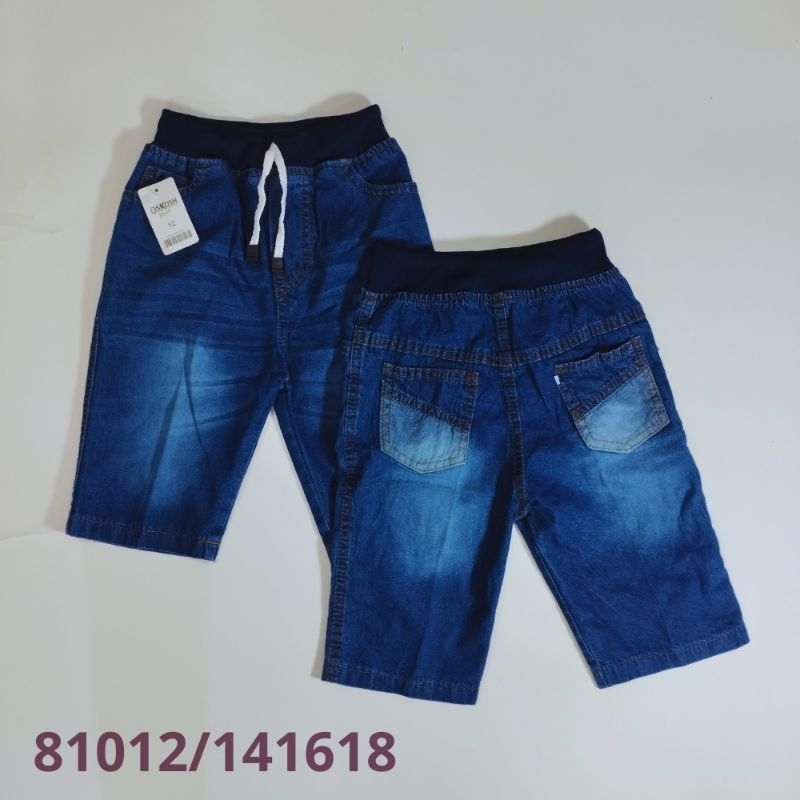 Jeans Anak Pendek Rib 4-10 Tahun