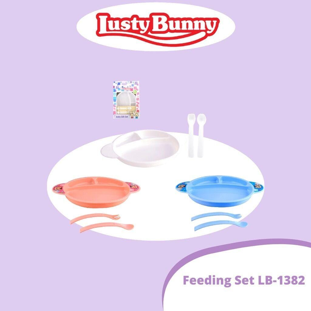 LUSTY BUNNY FEEDING SET 3PC LB-1382 perlengkapan makan bayi BPA FREE