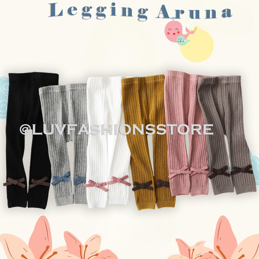 IL - LEGGING PANJANG ANAK PEREMPUAN MOTIF PITA / LEGGING ARUNA RIB PREMIUM / PAKAIAN ANAK CEWEK