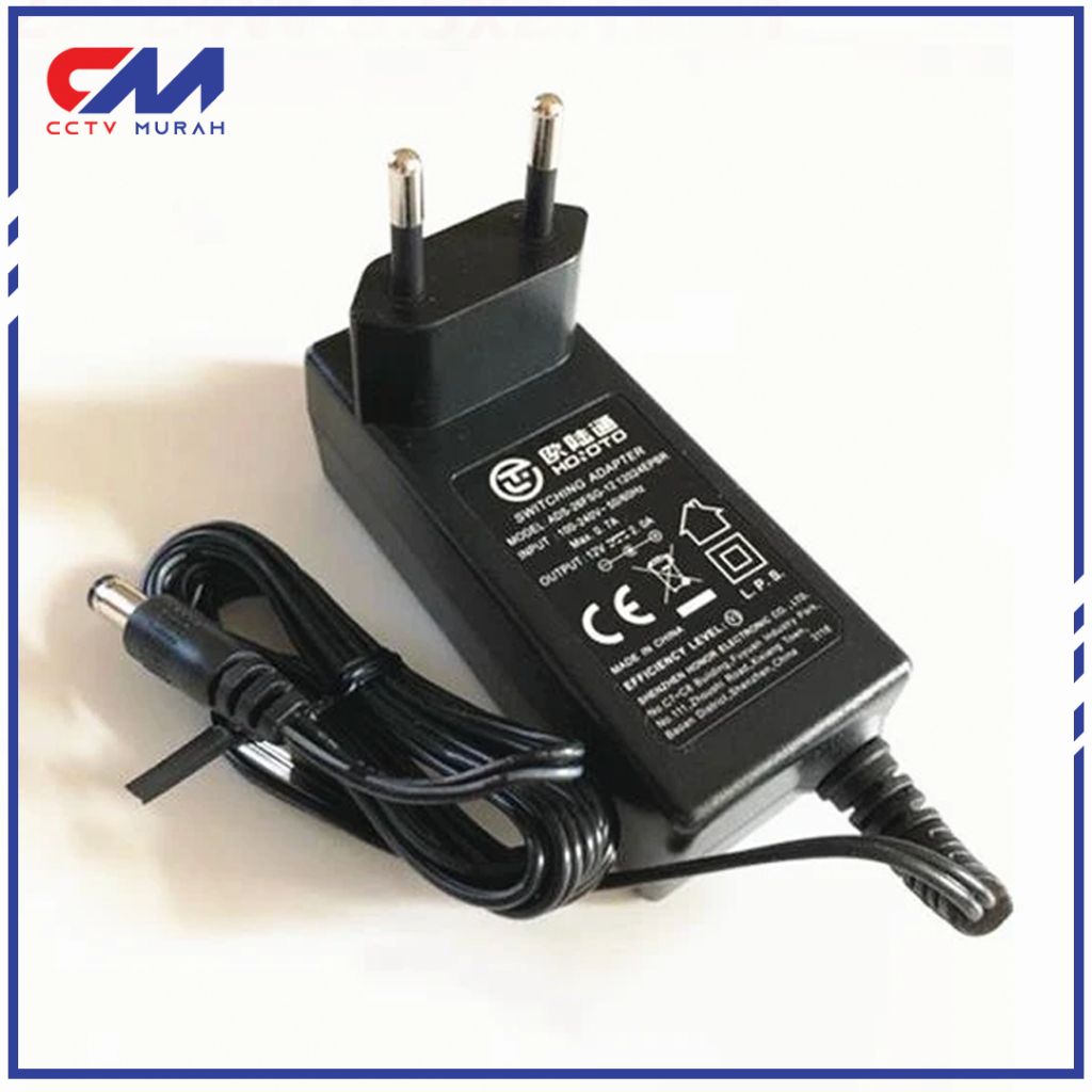 Adaptor 12 Volt 1,5 Ampere Murni, Adaptor Cocok Untuk CCTV