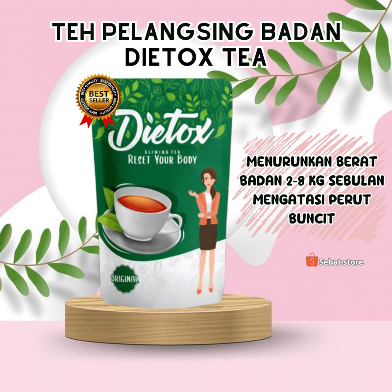 Teh Detox Pelangsing Penurun Berat Badan Perut Buncit Cepat Bpom  Obat Diet Bpom Ori Dan Ampuh  Teh 