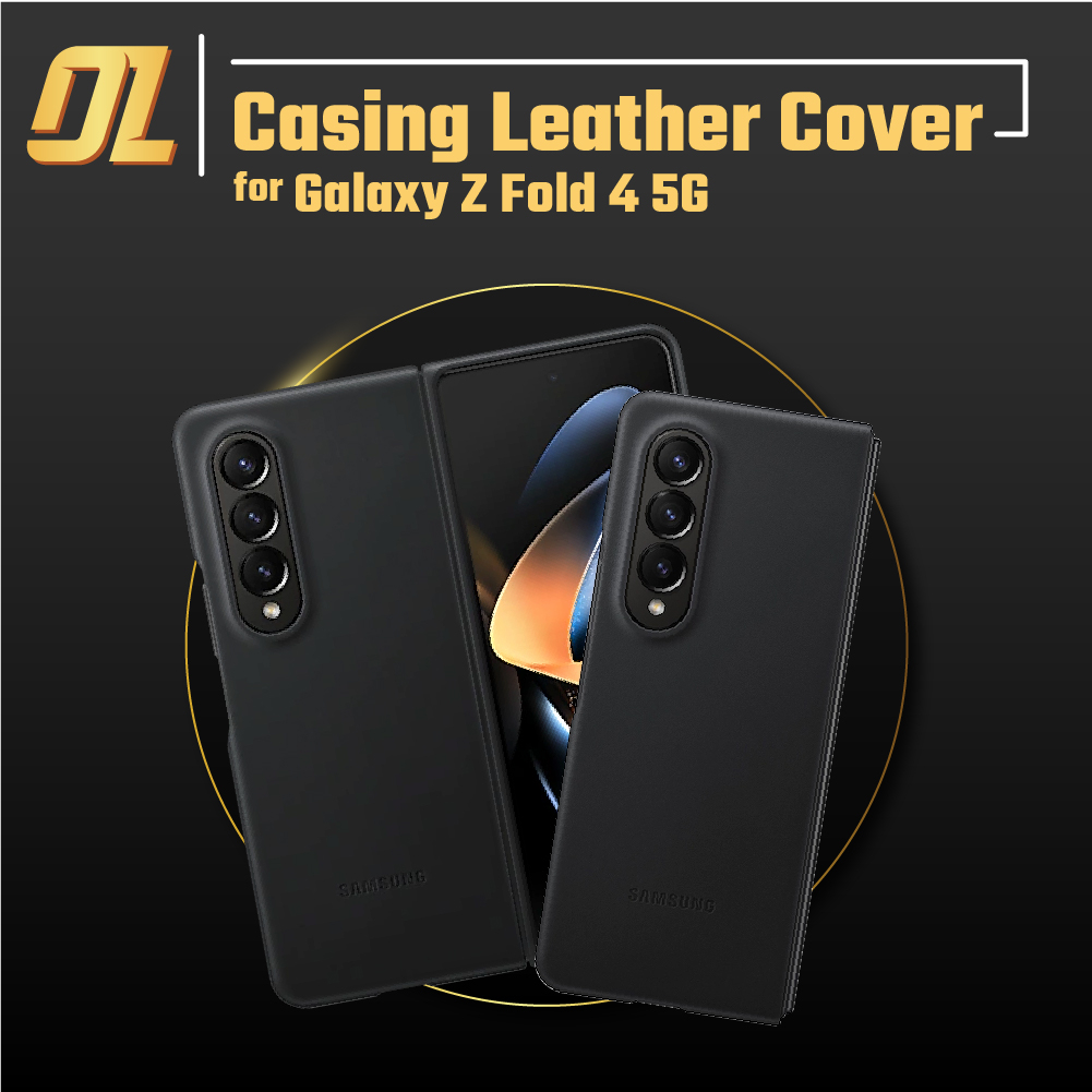 Casing Samsung Galaxy Z Fold4 5G Leather Cover Hardcase Case Bahan Kulit Kesing Pelindung Hp