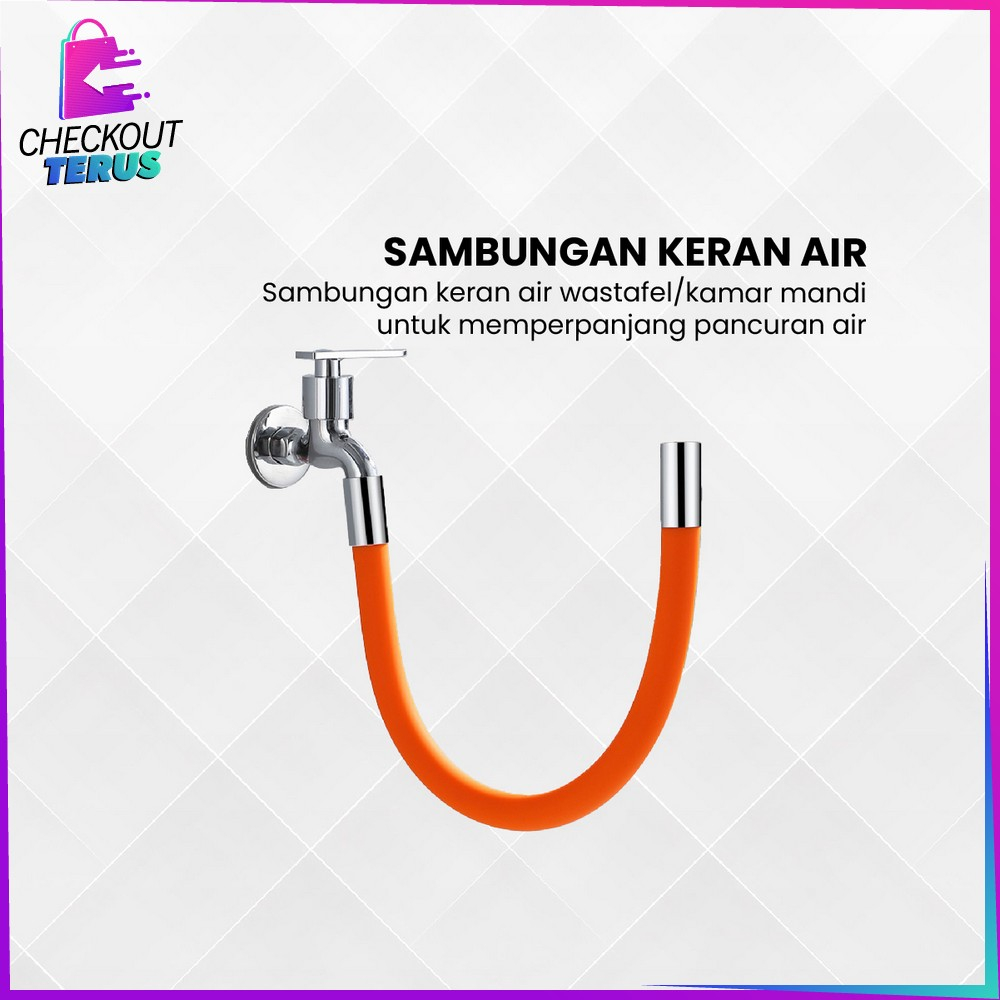 CT C838 Selang Sambungan Kran Air Universal 1/2 Inch 360 Derajat Pipa Elastis Alat Penyambung Kepala Keran Air Wastafel Serbaguna