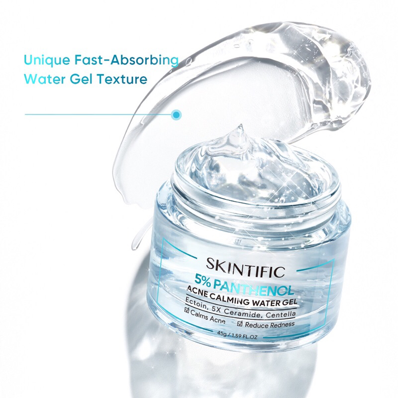 SKINTIFIC 5% Panthenol Acne Calming Water Gel 45g