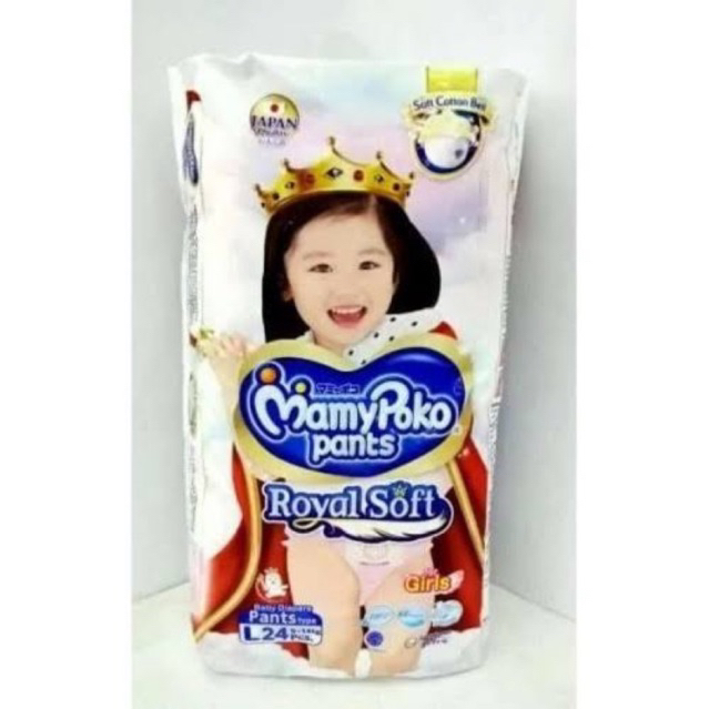Mamy Poko Royal Soft Ukuran L Isi 24 / Popok Bayi / Pampers Bayi