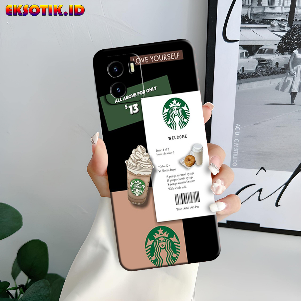 Case Vivo Y15s Y15a Y01 - Casing Vivo Y15s Y15a Y01 - Eksotik.id - Motif Starbuck - Silikon Vivo Y15