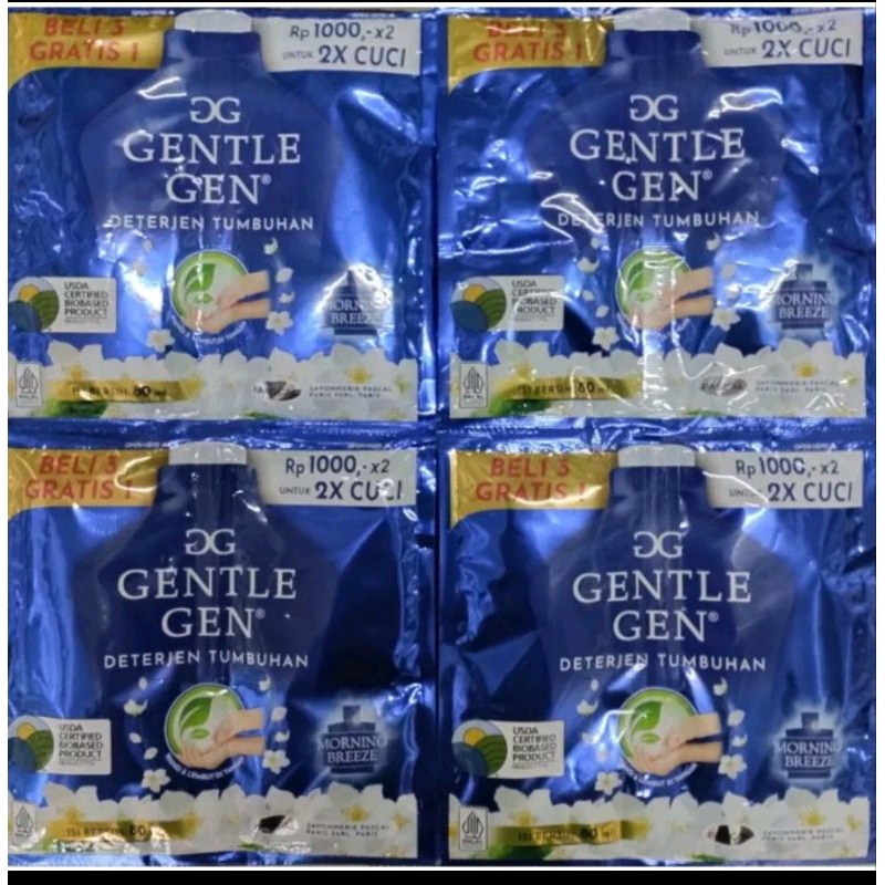 GENTLE GEN Deterjen Cair Sachet [ 1 pak = 12 BONUS 4 ]