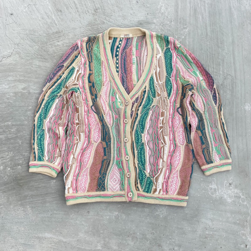 CARDIGAN SWEATER KNITWEAR 3D LIKE COOGIE VINTAGE