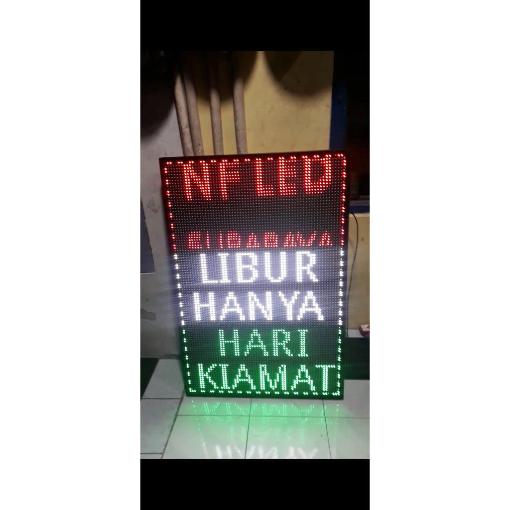 lampu led running text outdoor 64 x 96