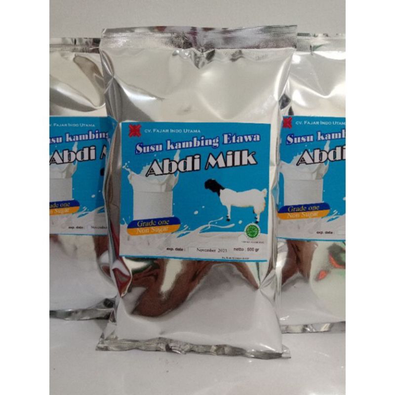 

Susu Kambing Etawa Bubuk Abdi Milk Non Sugar 500gram