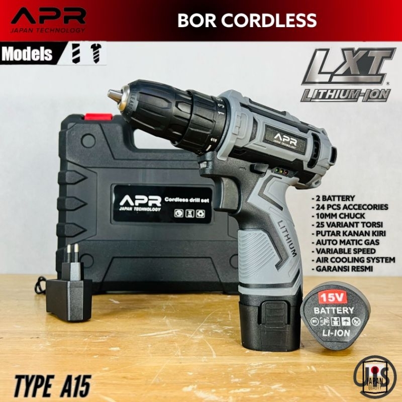 Bor cordless 15vf APR JAPAN TECHNOLOGY fullset