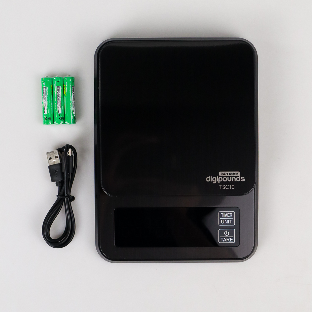 Taffware Digipounds Timbangan Dapur Mini Digital Coffee Scale LCD 10000g - 1g - TSC10 - Black