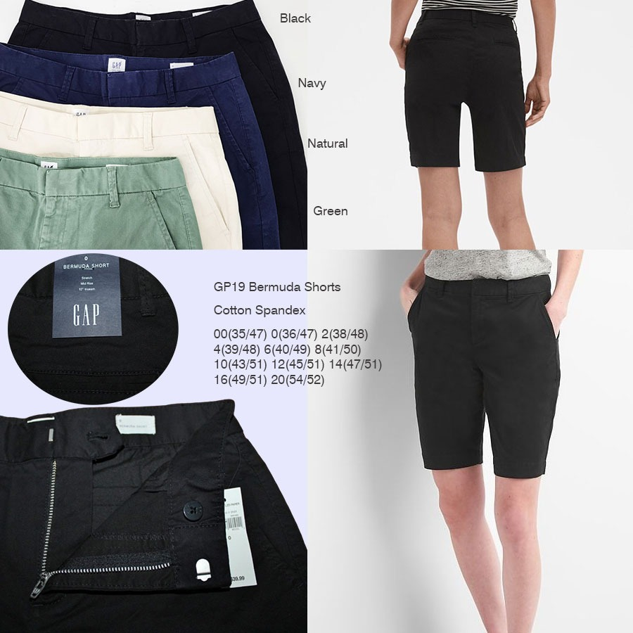 LOVEMECORNER GAP* BERMUDA SHORTS SHORT PANTS CELANA PENDEK WANITA CASUAL CELANA PENDEK POLOS CELANA 