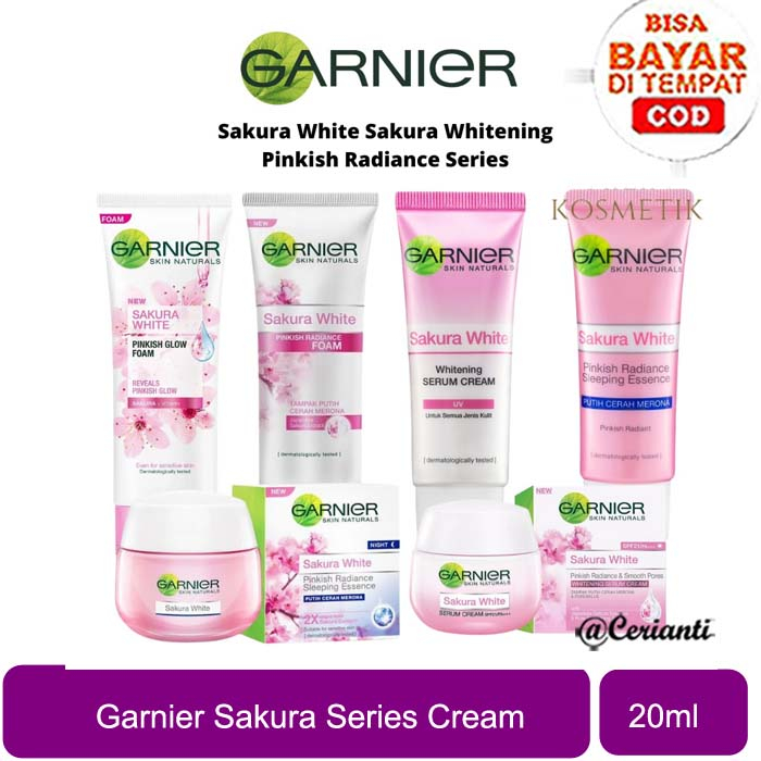 Garnier Sakura White Whitening Serum Day Cream SPF 30 UV Night 20ML