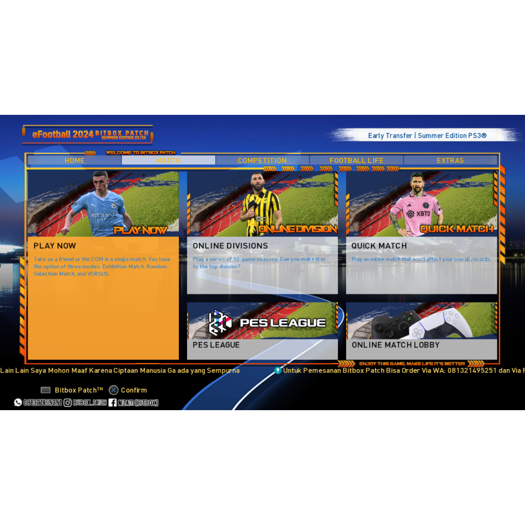 eFootball 2024 PS3™| Bitbox Patch  | Revisi 4 Final