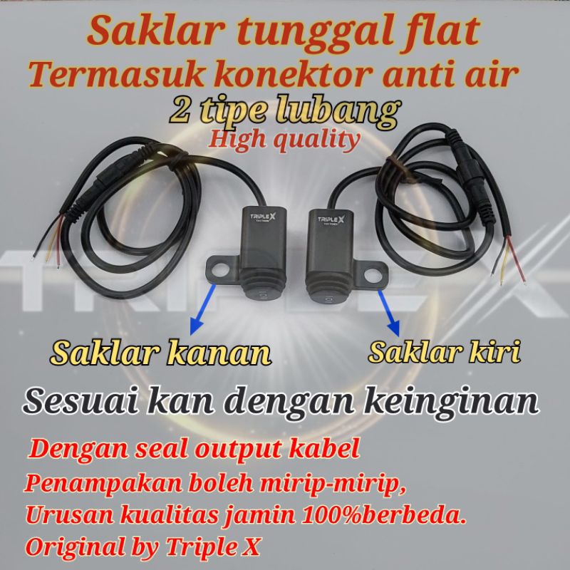 tombol on off ganda double dobel saklar lampu motor mobil dual button single button pencetan 2tombol