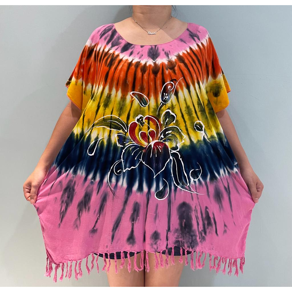 BAJU BALI BLUS LUKIS RONCE SUPER JUMBO FIT TO XXXXL R/B REAL PICT!!