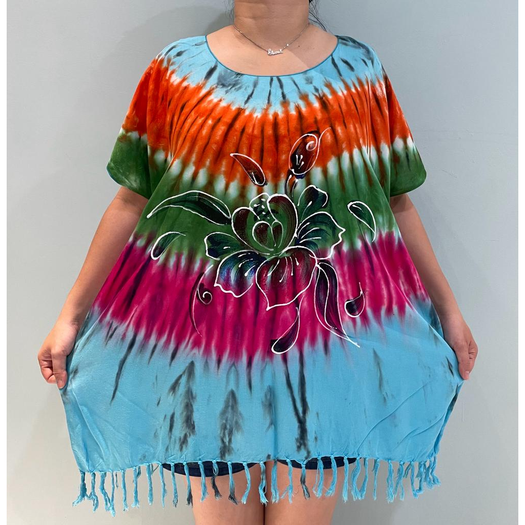 BAJU BALI BLUS LUKIS RONCE SUPER JUMBO FIT TO XXXXL R/B REAL PICT!!