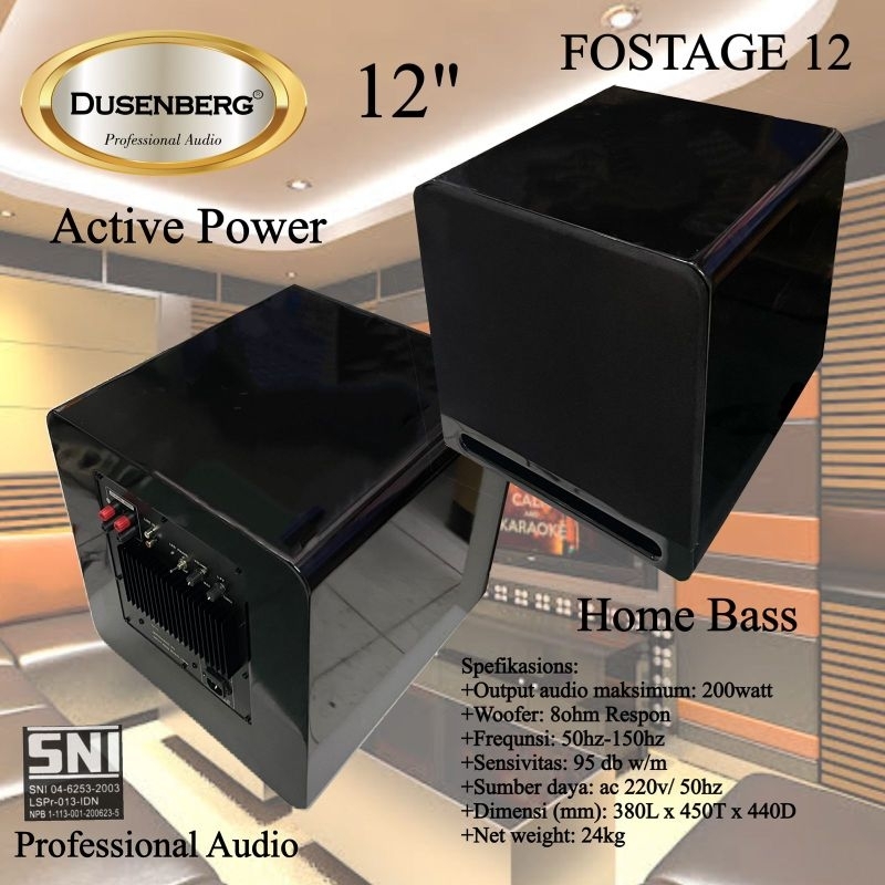 Subwoofer Aktif DUSENBERG 12 Inch FOSGATE 12 Mega Bass High Quality