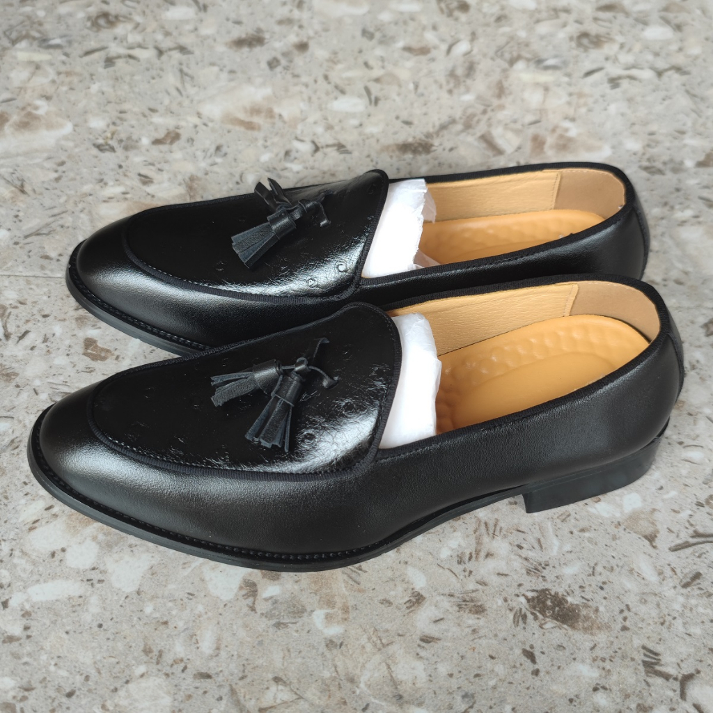 Import Klasik Premium Kulit Sapi Asli Sepatu Pria Tassel Loafer Sepatu Pantofel Kuliah Kekinian Santai Formal Nyaman Kerja Kantor 292