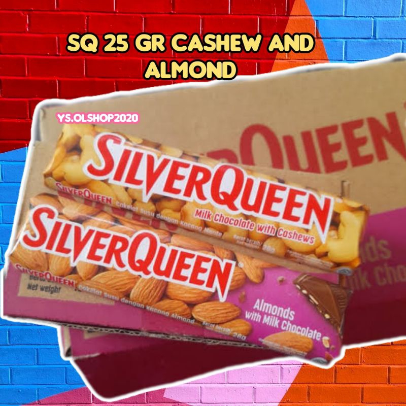 ECER || Ready Silverqueen 25 Gr Rasa Almond dan Cashew/YS.OLSHOP2020