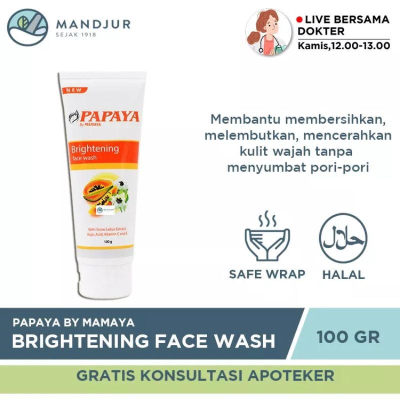 Mamaya Facial Wash 100 Ml Bpom