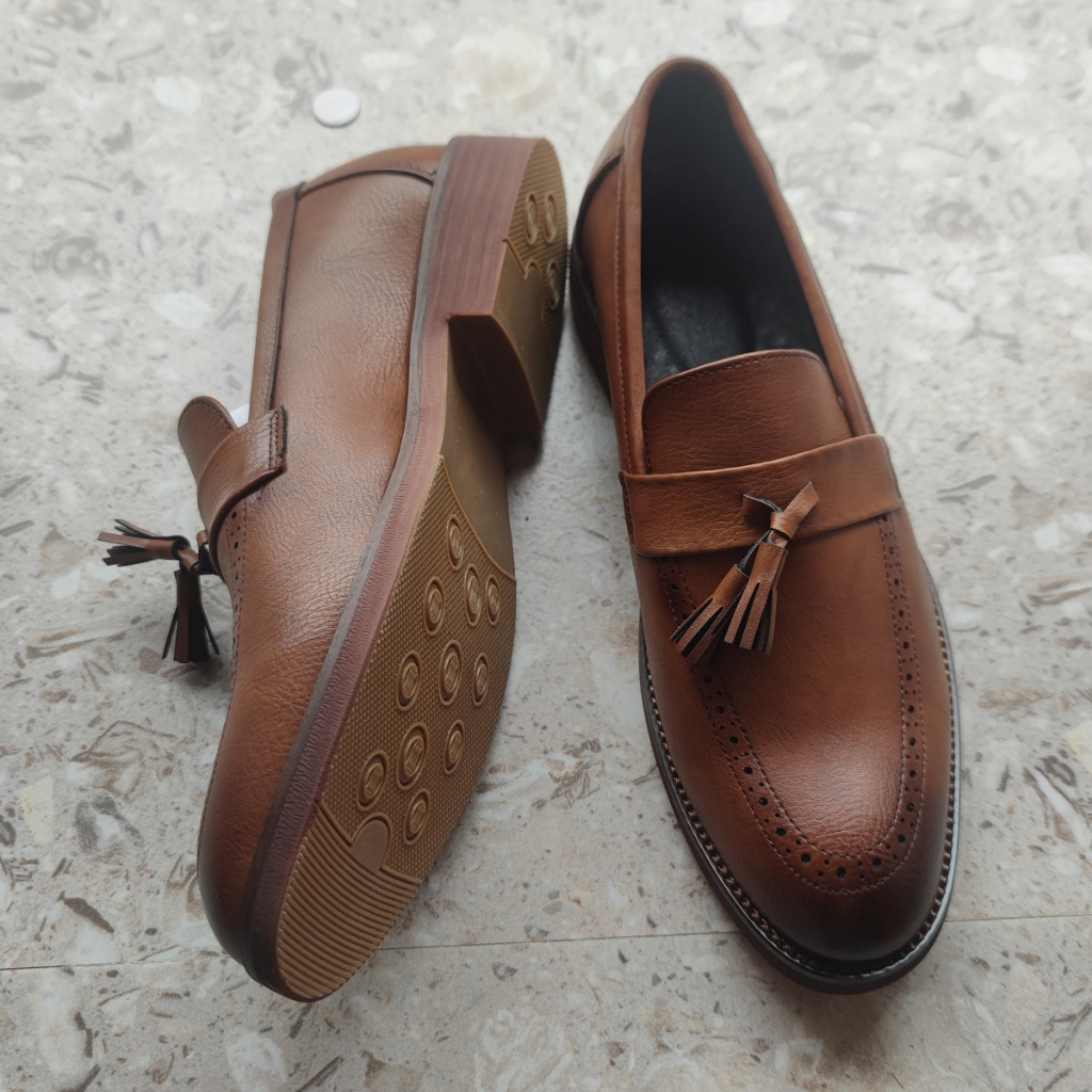 Ready Stock Import Kulit Sapi Asli Sepatu Pria Penny Tassel Loafer Sepatu Pantofel Santai Formal Kerja Kantor Anti Slip Murah 293