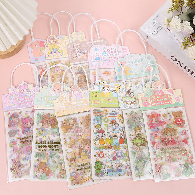 

Sticker Postcard Handbook Decoration - Stiker DIY postcard dekorasi STICKER 3D set 4in1 PACK DEKOR PHOTOCARD BUKU DIARY JURNAL / Tumbler 4pc + 1postcard