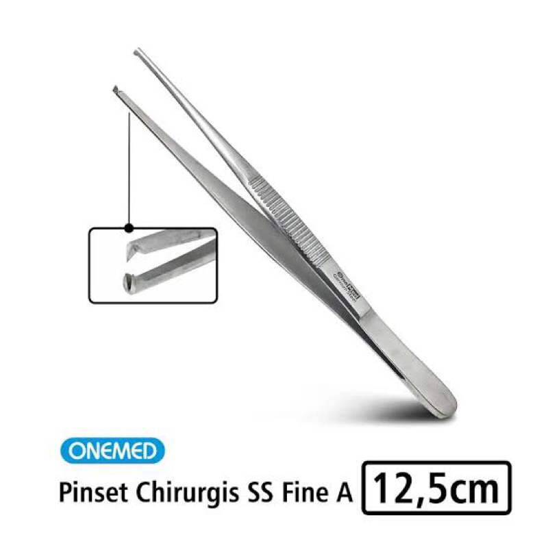 Pinset Chirurgis Stainless Steel Fine A 12,5cm Onemed