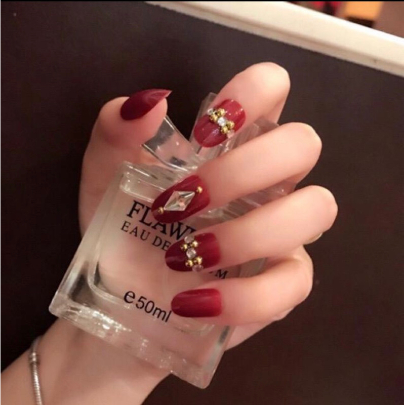 Kuku Palsu 【B103，lem sticker】Nikah kuku Wedding False Nailart Pengantin Tangan