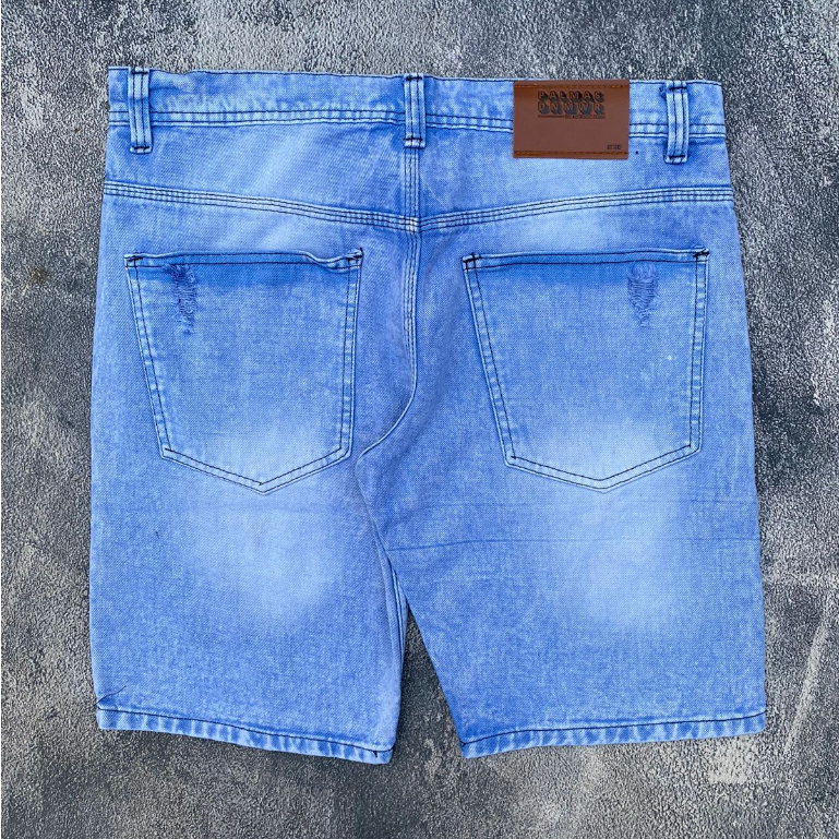 Celana Jeans Pendek Pria Jumbo Sobek-sobek Original Palmas