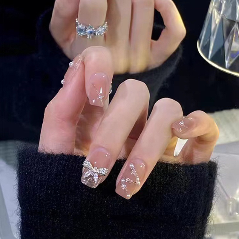 Kuku Palsu 【B74，lem sticker】Nikah kuku Wedding False Nailart Pengantin Tangan