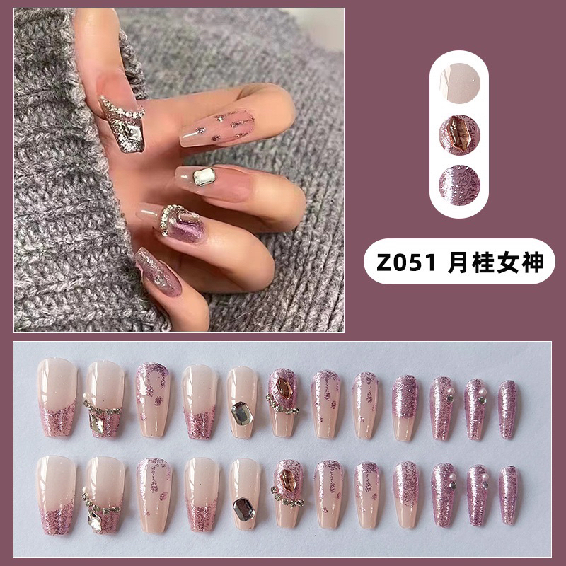 Kuku Palsu 【B117，lem sticker】Nikah Wedding False Nailart Pengantin Tangan