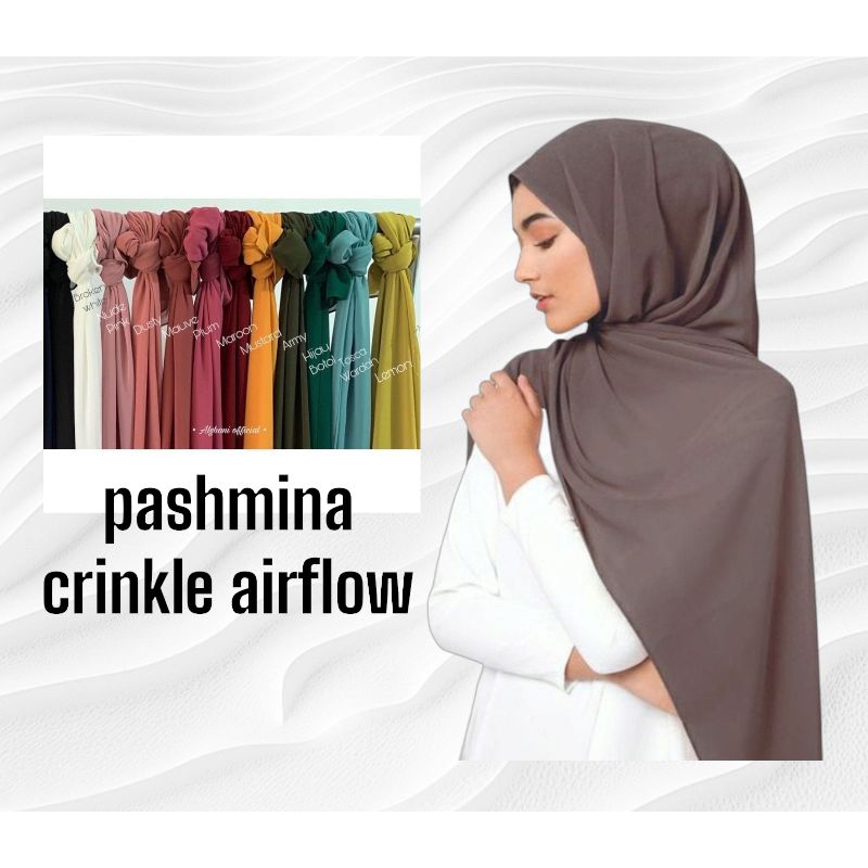 pasmina crinkle premium/jilbab crinkle airflow/pashmina/pashmina crinkle premium/hijab crinkle/kerud