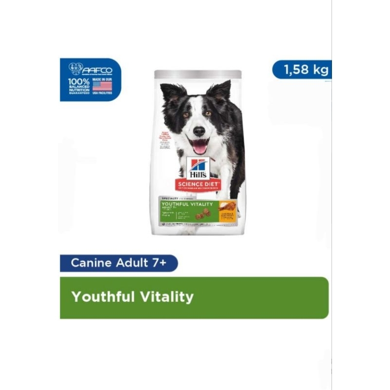 science diet 1.58 kg dog adult 7+ youthful vitality senior hills mature