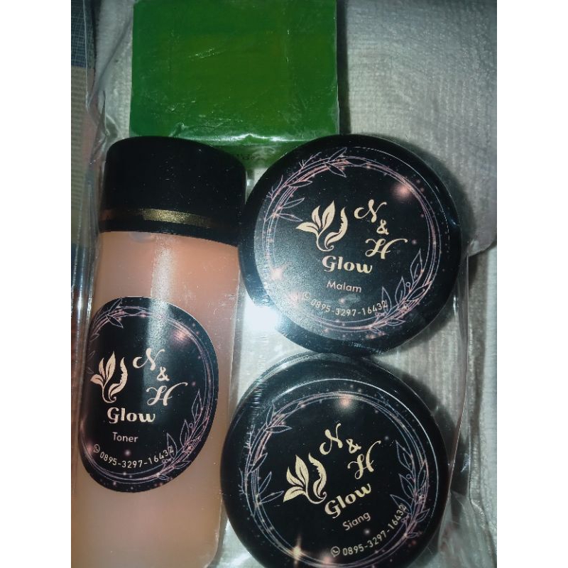 Crem NH Glow  Siang ,Malam,Toner dan crem glowing, pemutihwajah